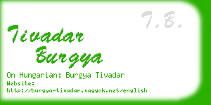 tivadar burgya business card